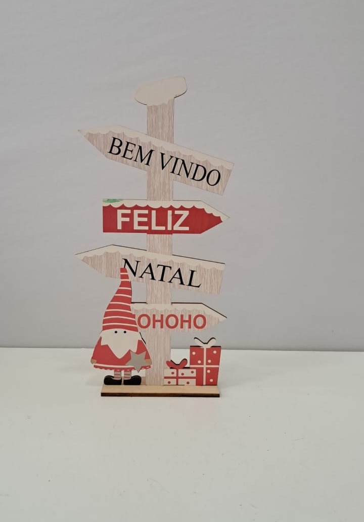 Placa Direções Natalina - Mabelly Festas