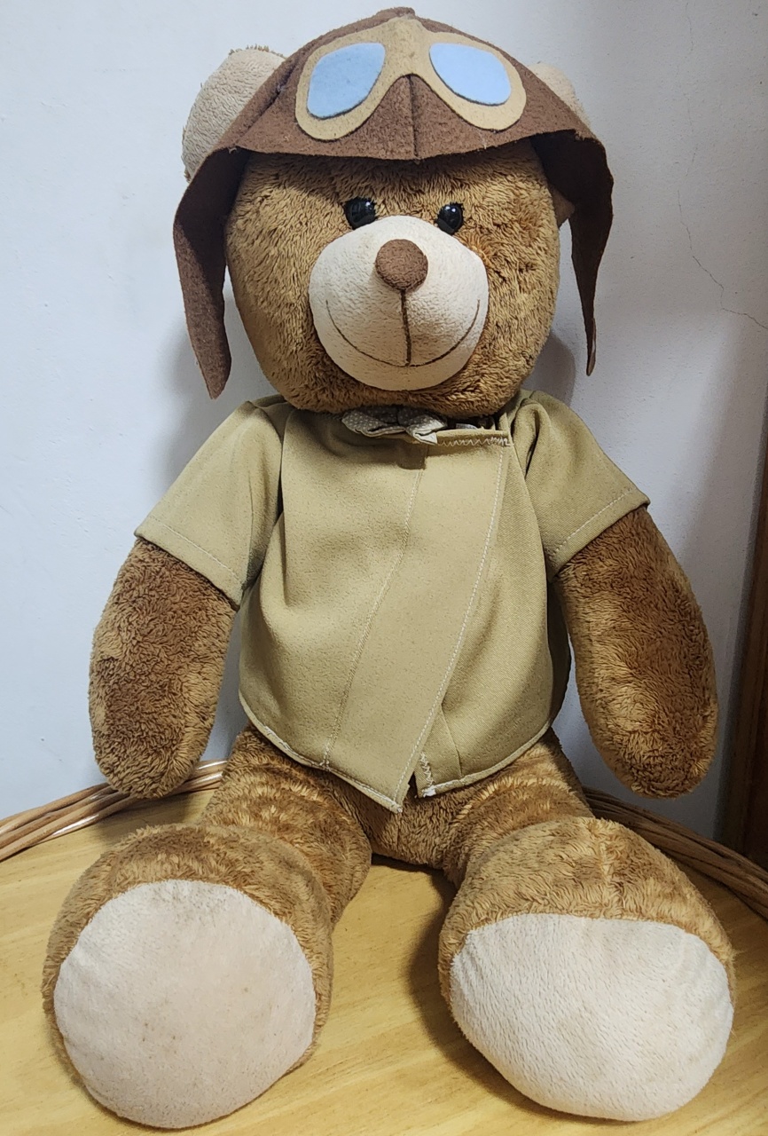Urso Pelúcia Aviador M - Mabelly Festas