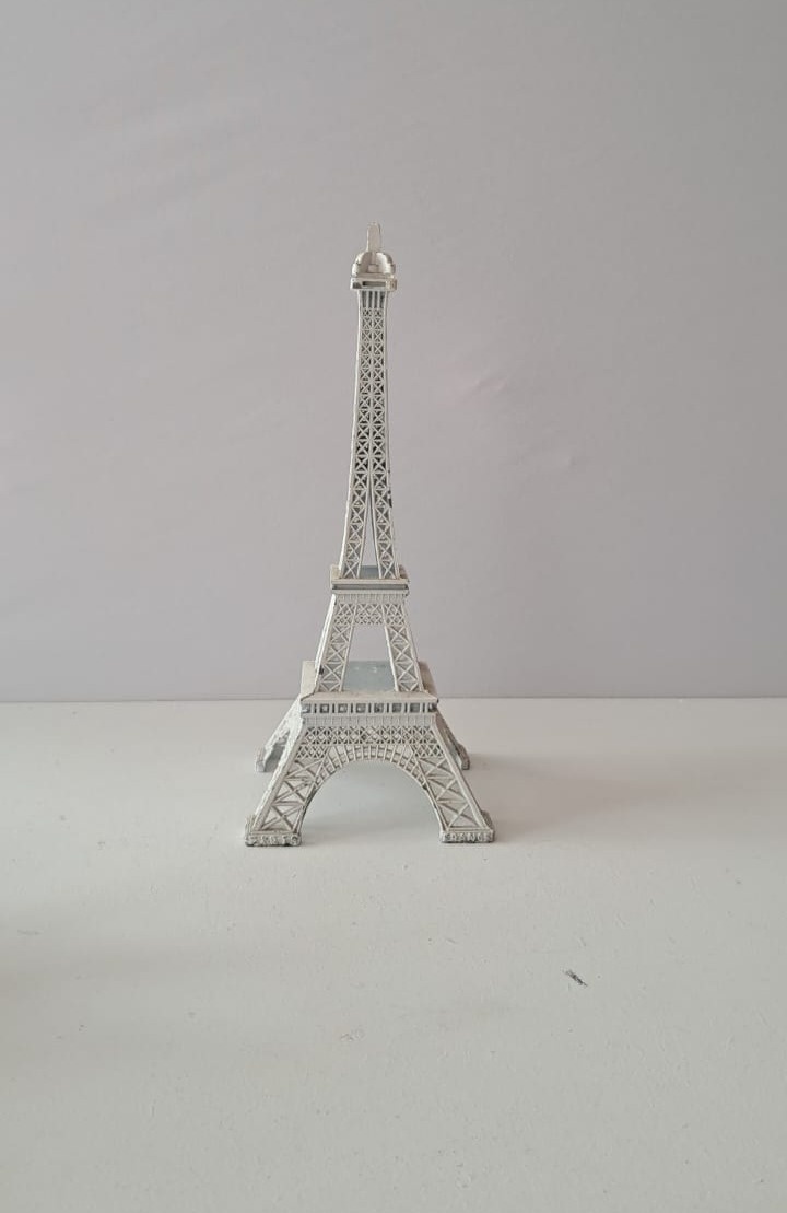 Torre Eiffe Paris Branco M - Mabelly Festas