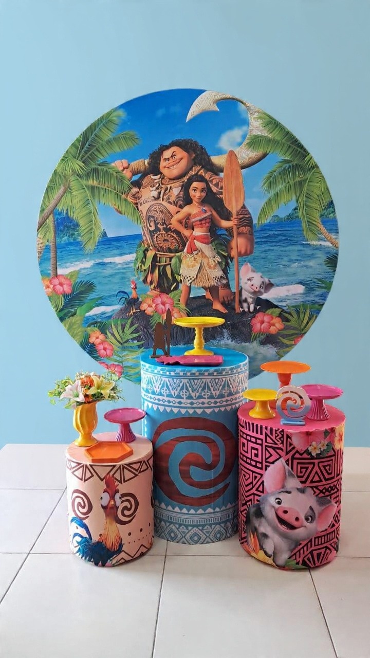 Kit Pm Moana Redondo - Mabelly Festas