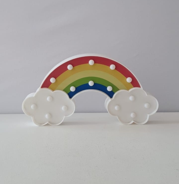 Nuvem Arco-Íris Led Mesa  - Mabelly Festas