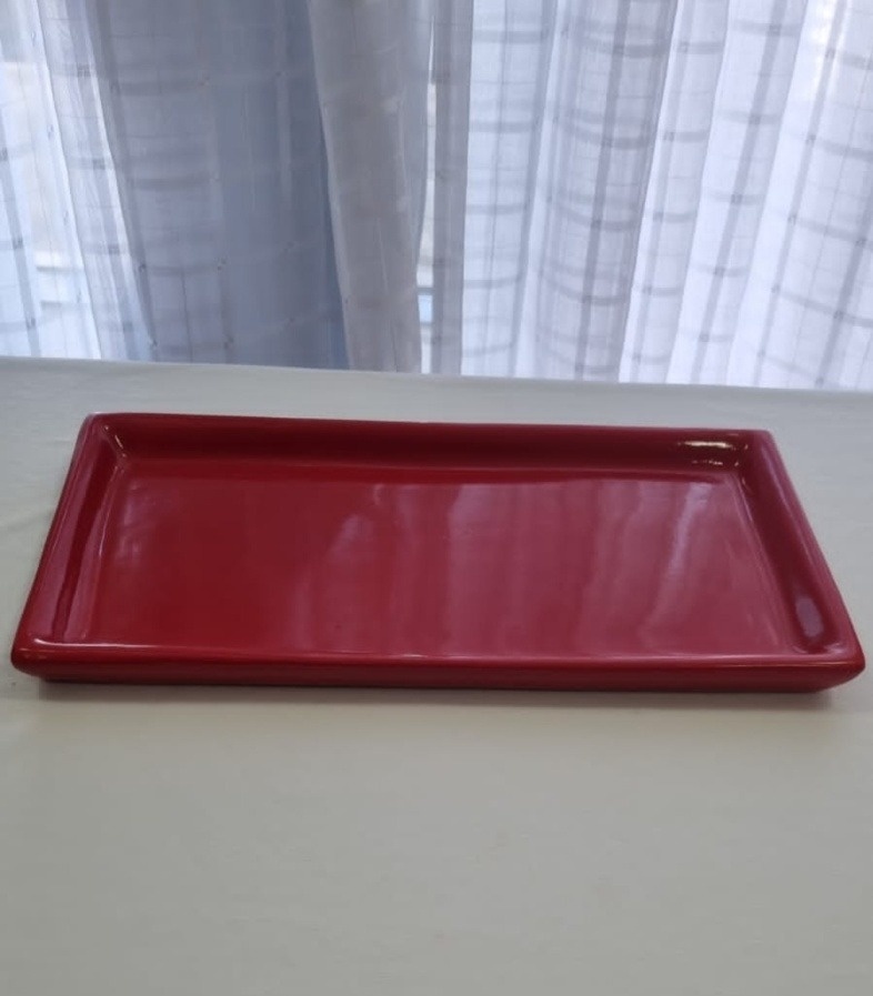 Bandeja Retangular Vermelha - Mabelly Festas
