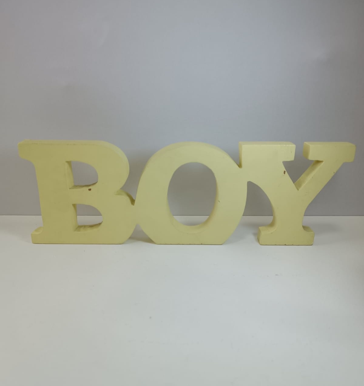 Palavra Boy Amarelo - Mabelly Festas