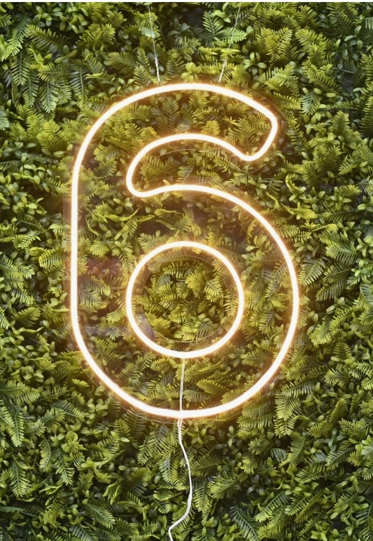 Numeral 6 de Led  - Mabelly Festas