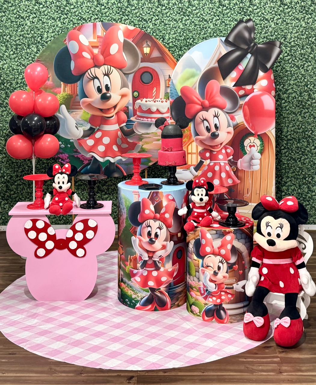 Minnie Vermelha - Modelo 1 Com Painel Lateral - SofistiqueDecor