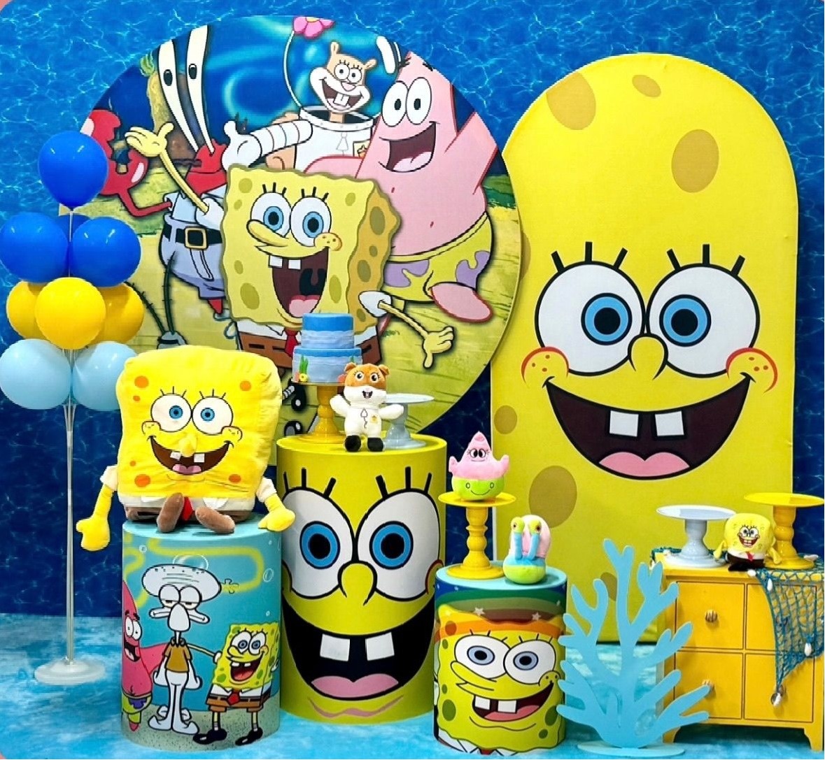 Bob Esponja - Modelo 1 Com Painel Romano - SofistiqueDecor