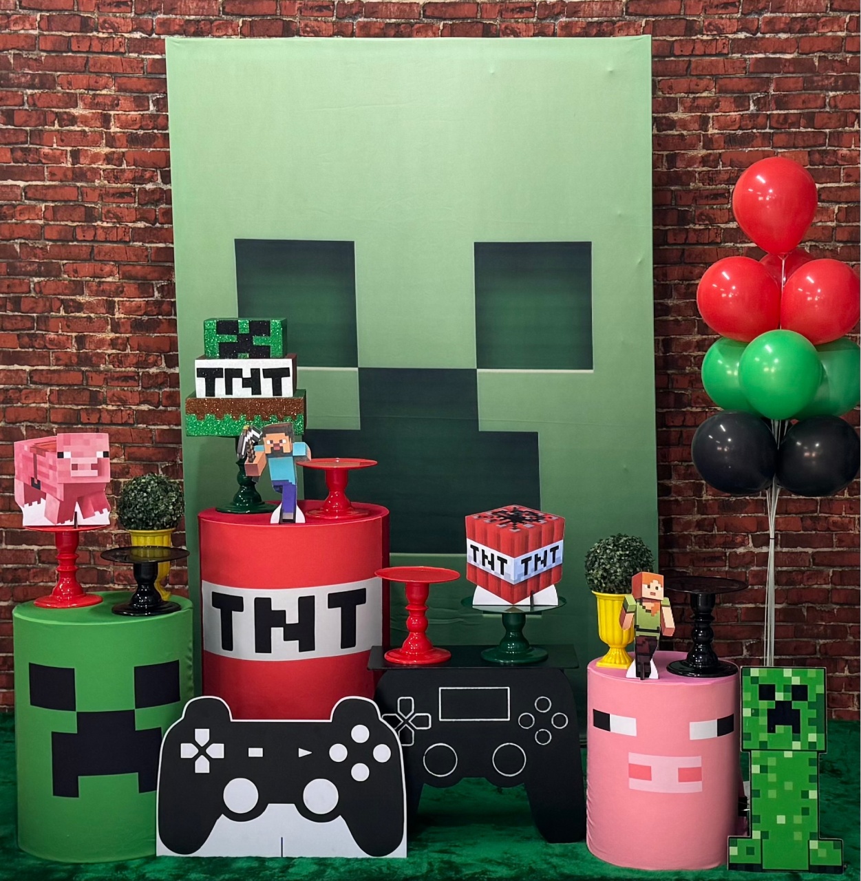 Mine Craft Com Painel Retangular - SofistiqueDecor