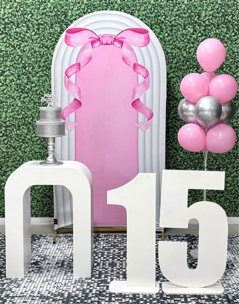 Laço Painel Romano 15 Anos - SofistiqueDecor