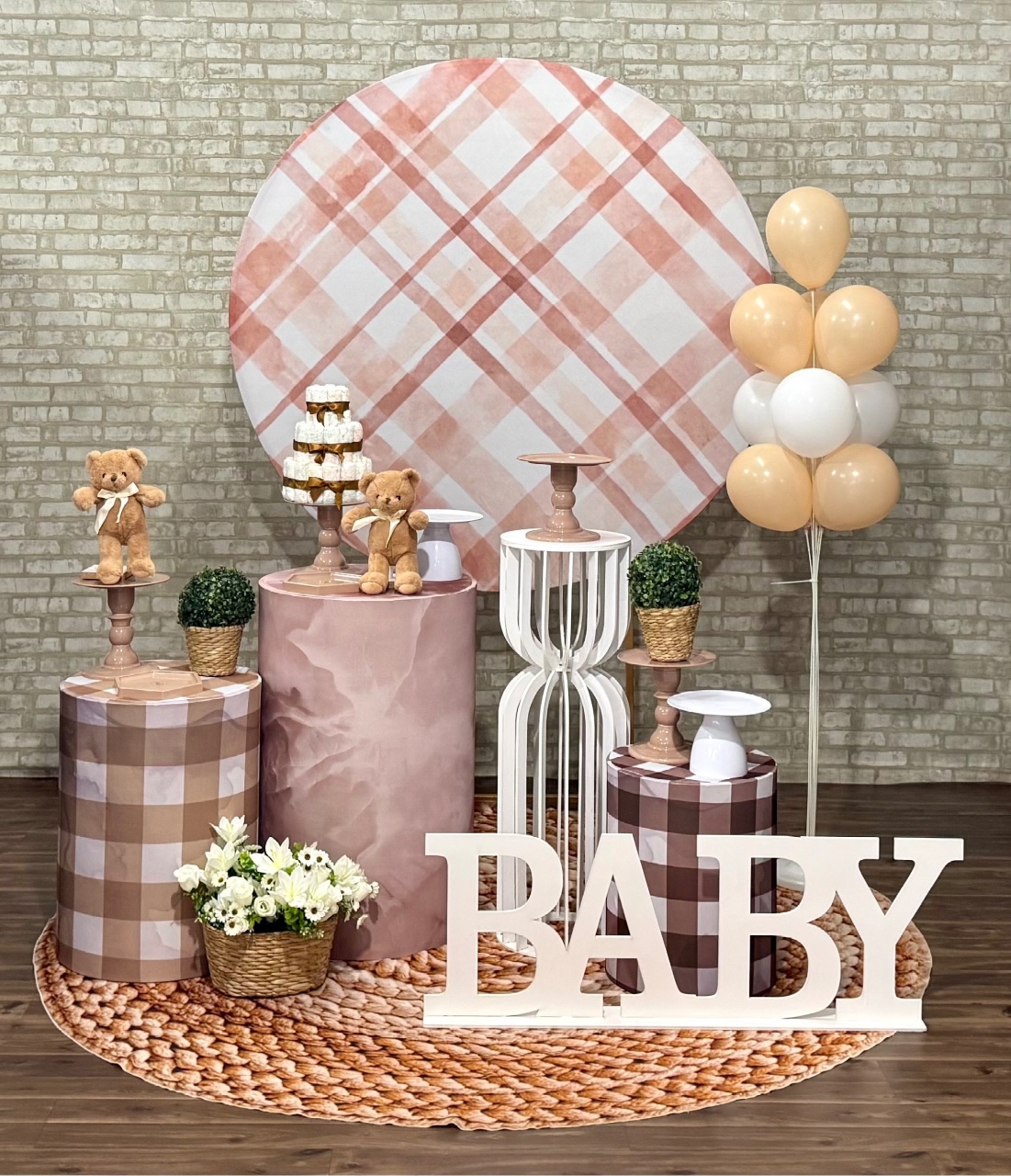 Xadrez Bege - Modelo 2 - SofistiqueDecor