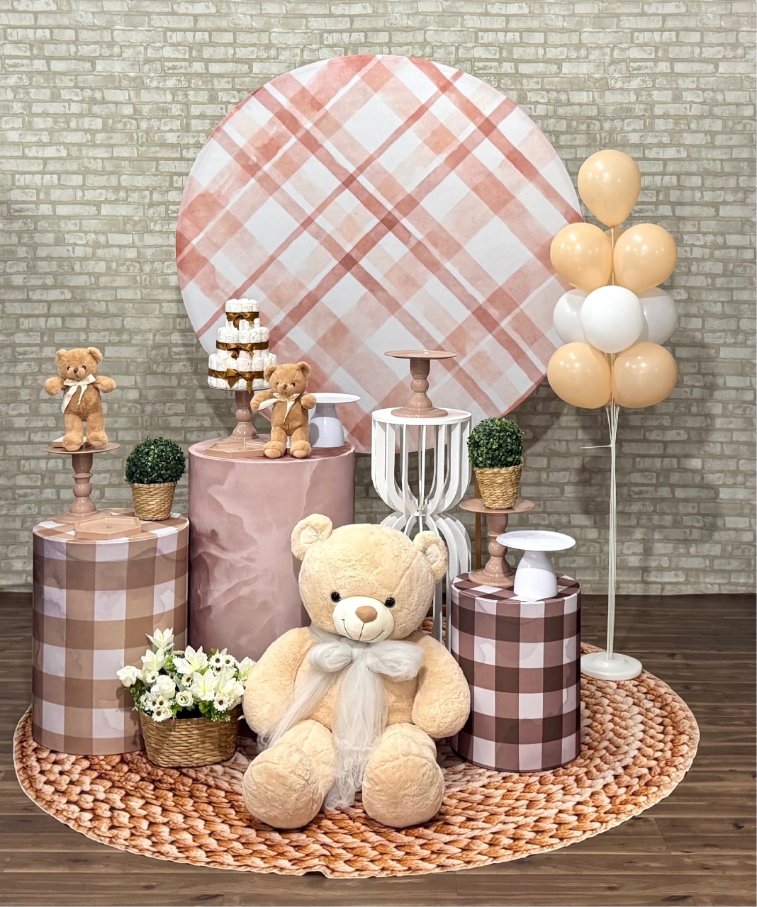 Xadrez Bege - Modelo 3 - SofistiqueDecor