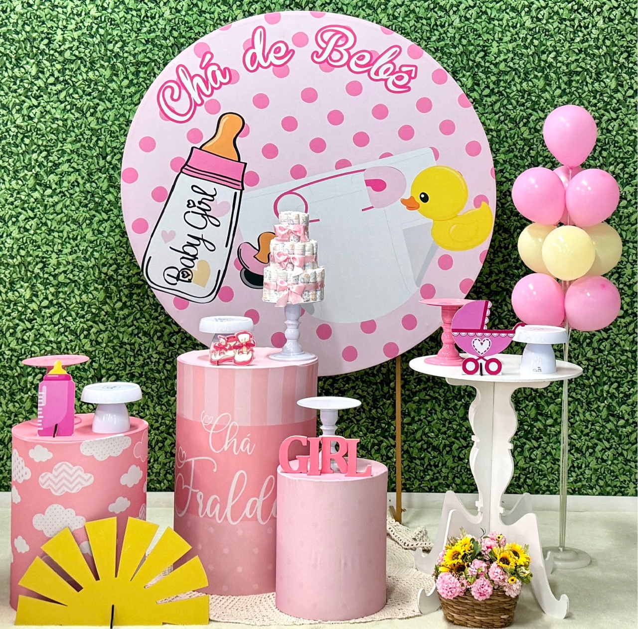 Chá de Bebê Rosa - SofistiqueDecor