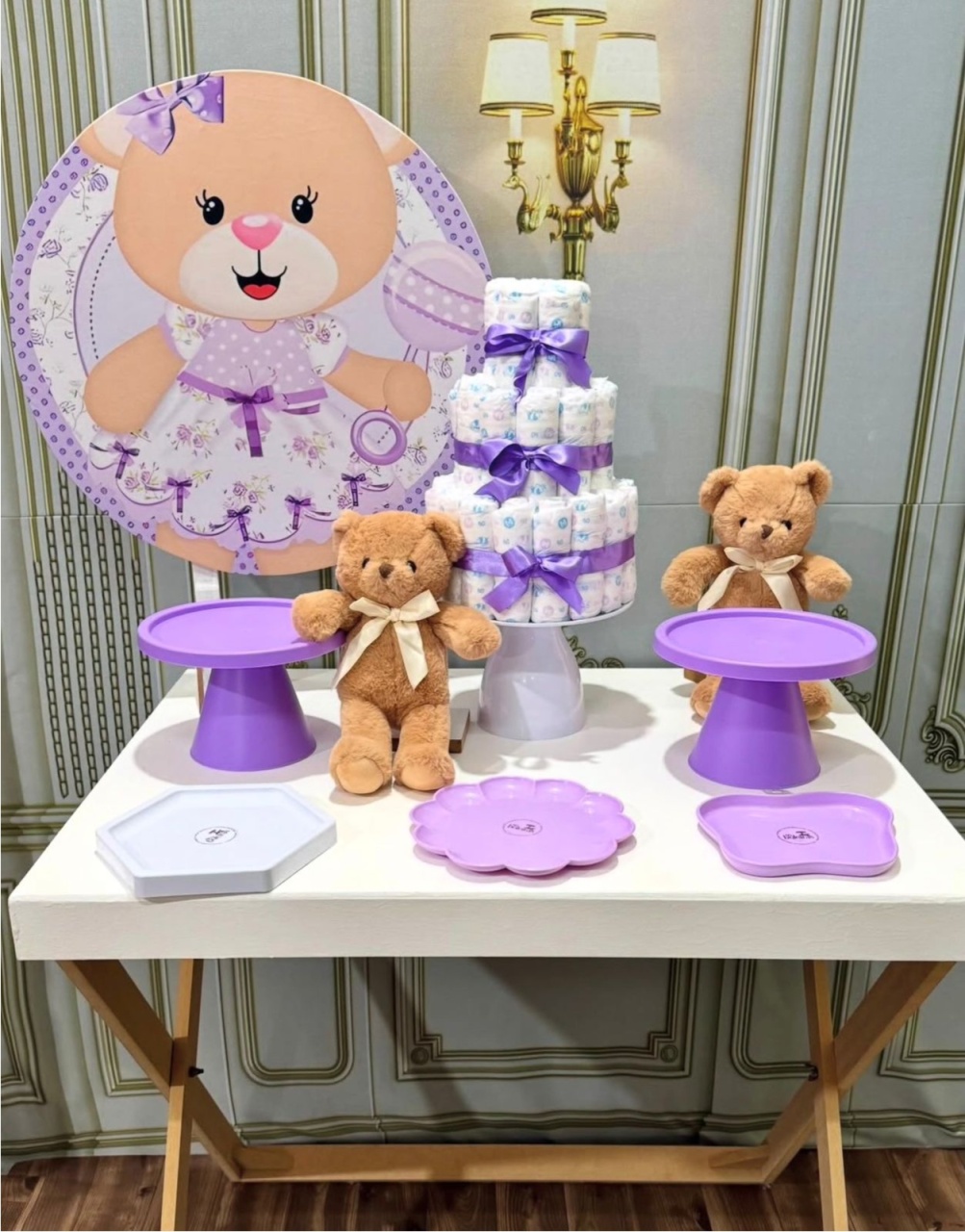 Ursinha Lilás - Mini Festa - SofistiqueDecor