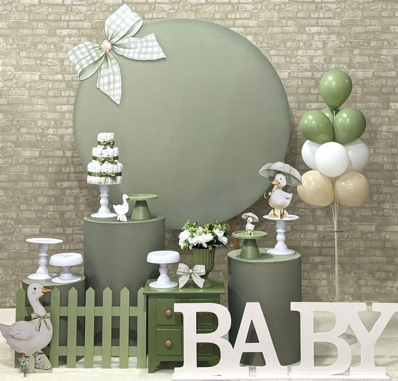 Pato Ganso - Modelo Verde Eucalipto - SofistiqueDecor