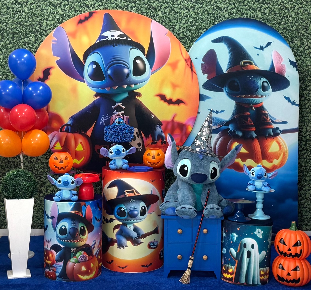 Stitch Halloween Com Painel Lateral Romano  - SofistiqueDecor