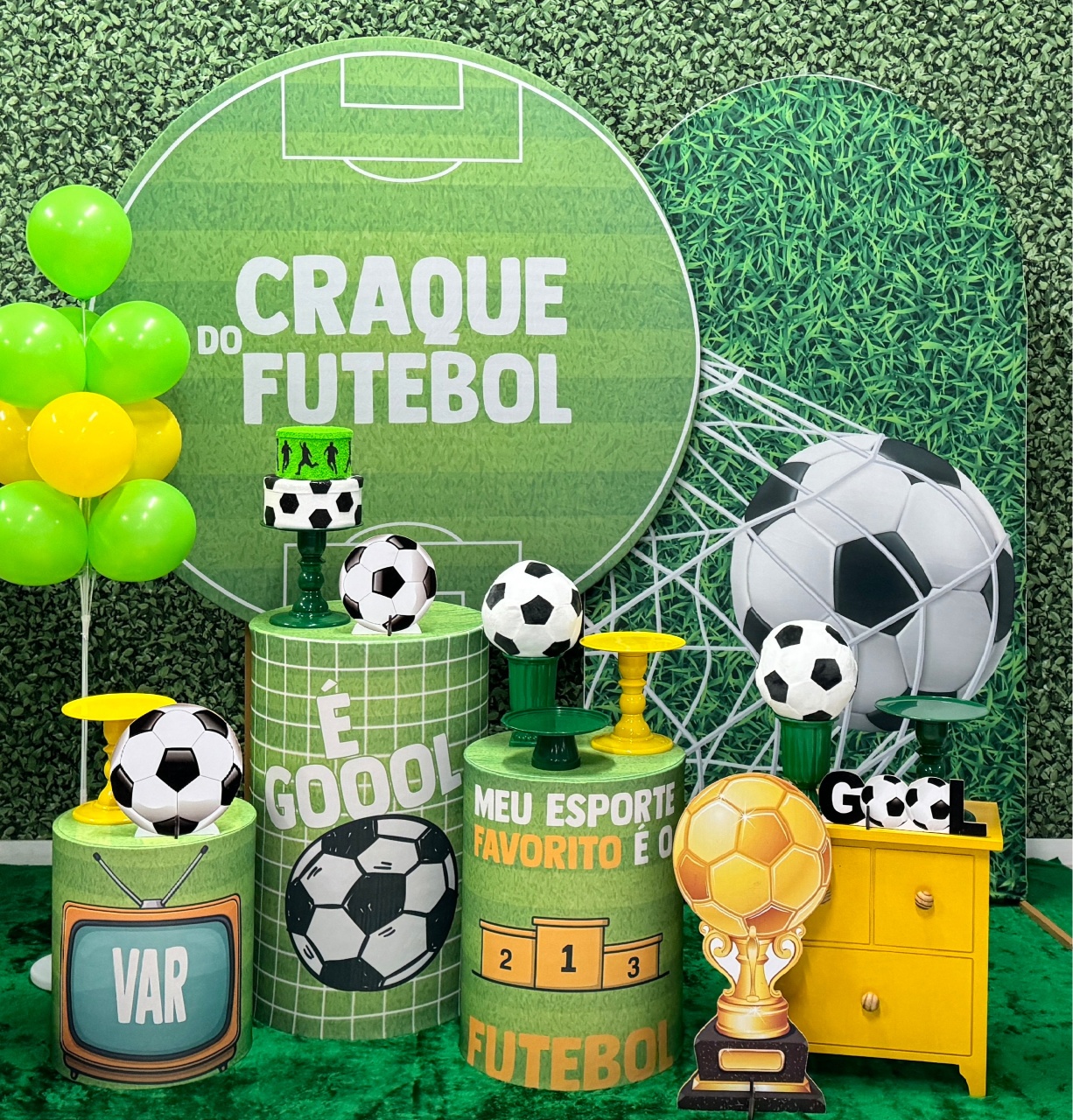 Craque de Futebol Com Painel Lateral Romano - SofistiqueDecor