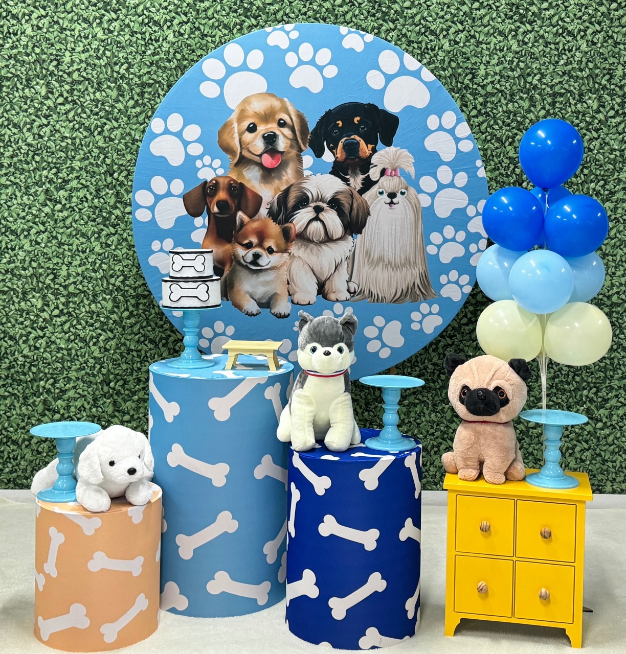 Pets Cachorrinhos Azul  - SofistiqueDecor