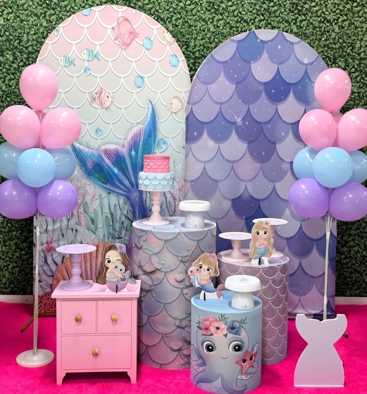 Sereia Com 2 Painéis Romano - Modelo 2 - SofistiqueDecor