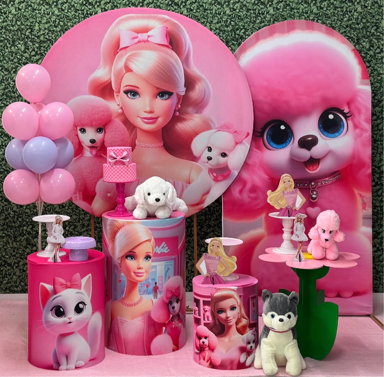 Barbie Pet Shop - Cachorrinhos Com Painel Lateral Romano - SofistiqueDecor