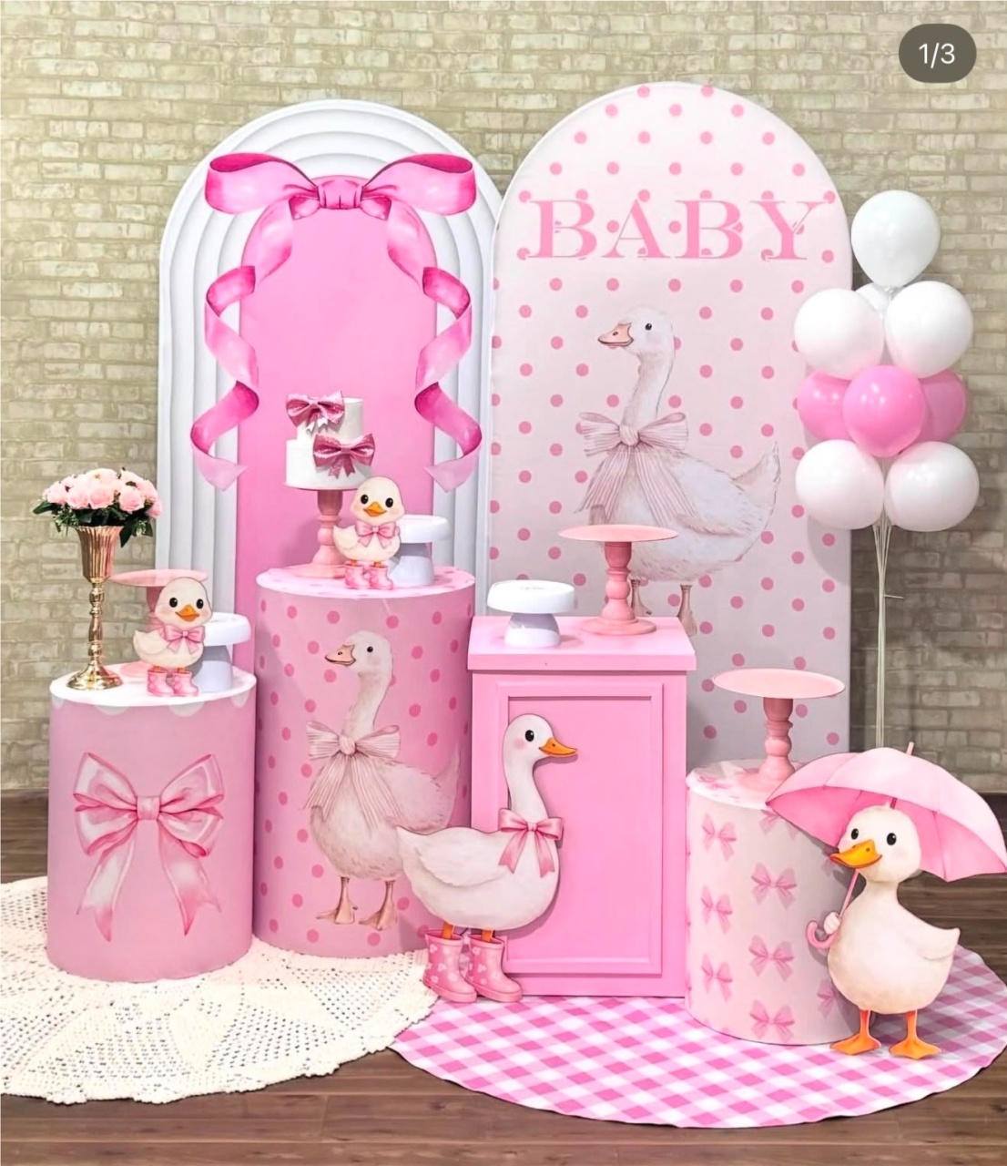 Patos Ganso Rosa - Modelo 2 Romanos - SofistiqueDecor