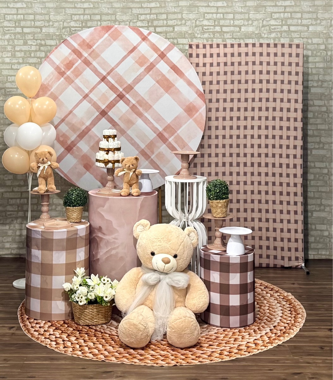 Xadrez Bege - Modelo 4 - SofistiqueDecor