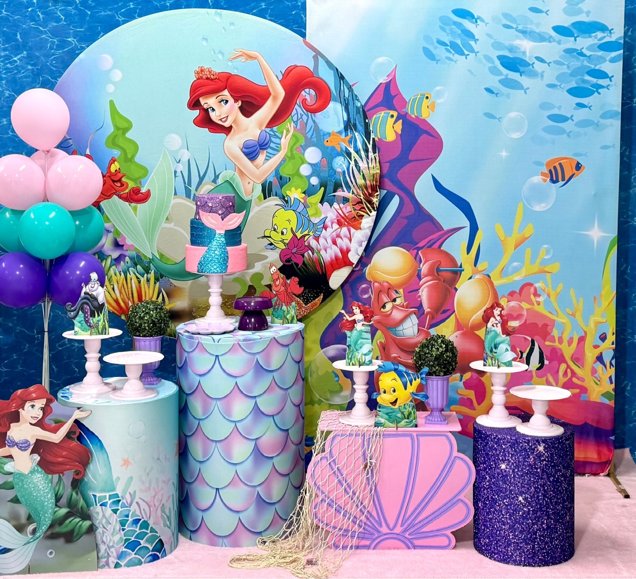 Pequena Sereia 4 Com Painel Lateral Retangular  - SofistiqueDecor