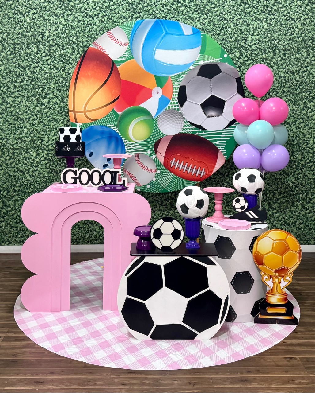 Futebol Esporte Menina Rosa - Modelo 7 - SofistiqueDecor