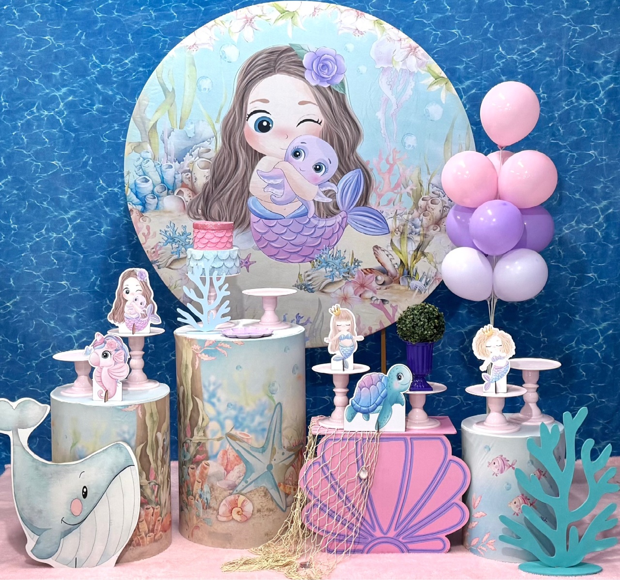 Sereia Aquarelada 2  - SofistiqueDecor