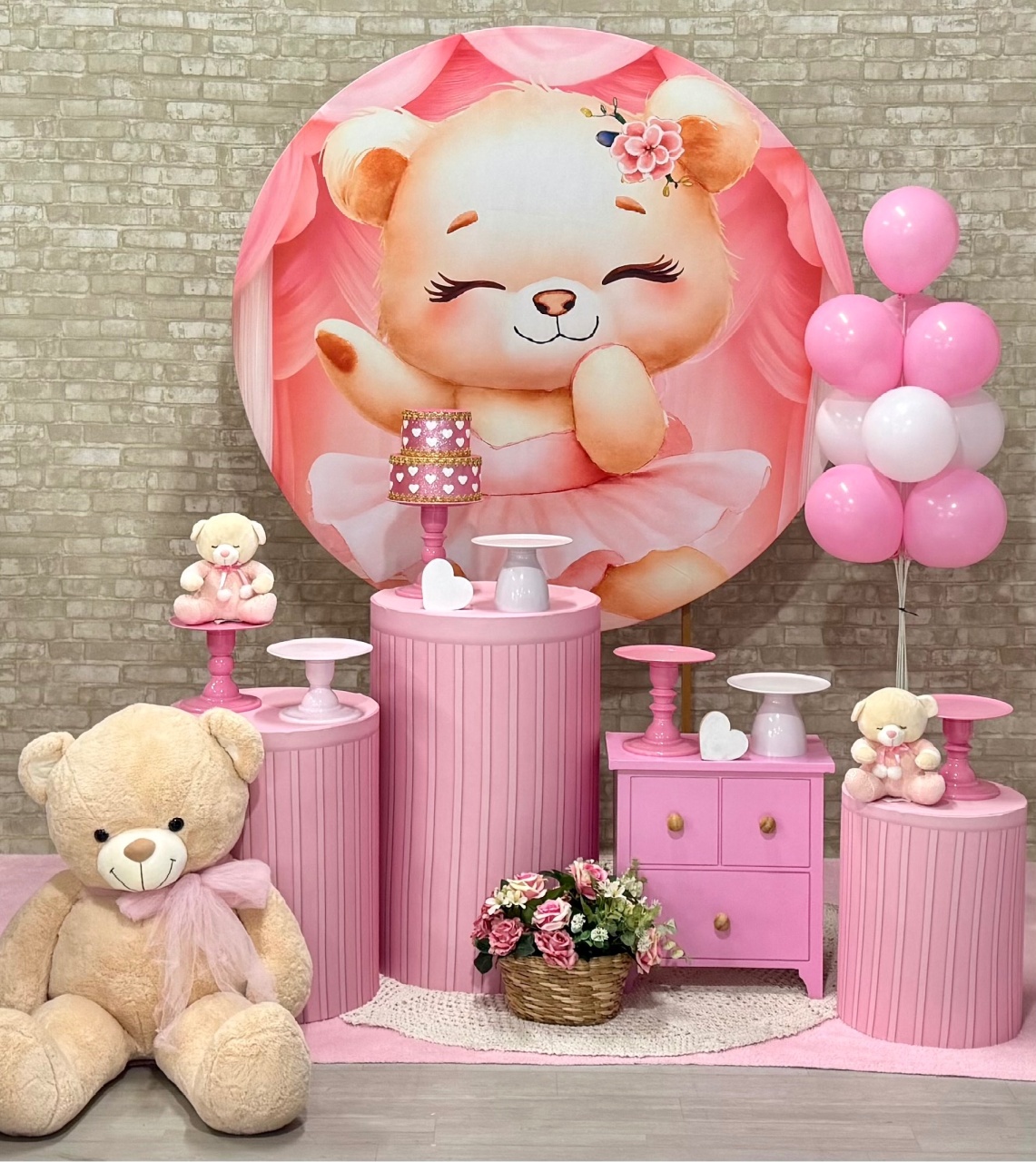 Ursinha Bailarina Rosa - SofistiqueDecor