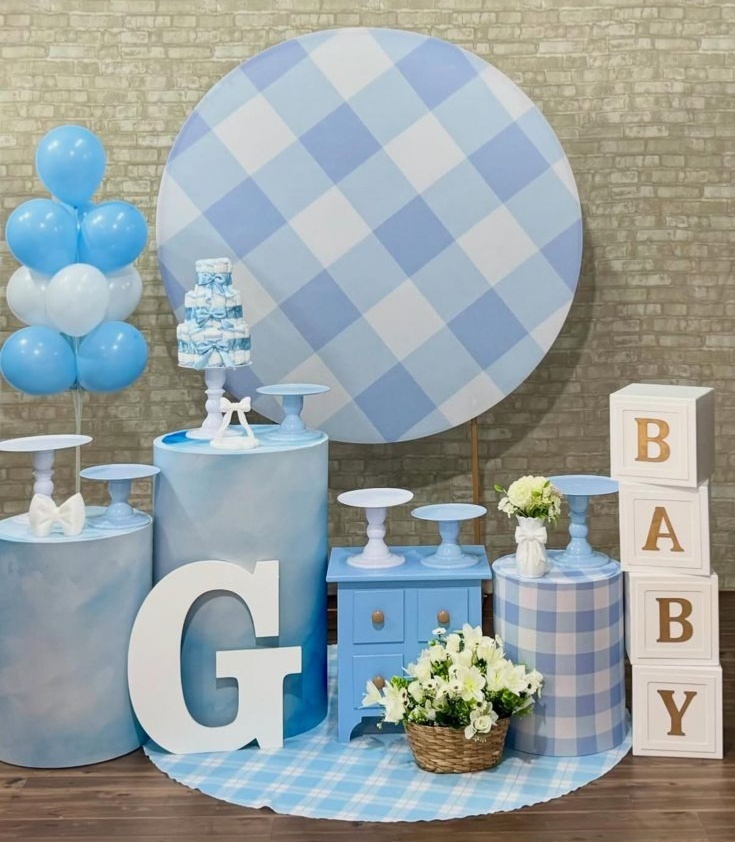 Xadrez Azul - Modelo 1 - SofistiqueDecor