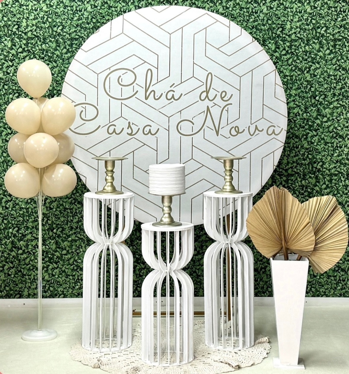 Chá de Casa Nova Dourado Ampulheta - SofistiqueDecor