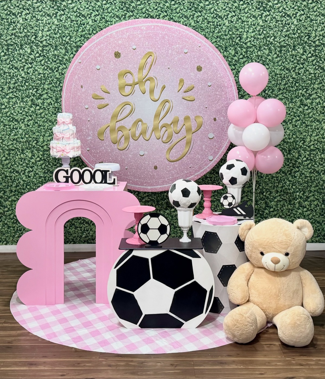 Futfralda - Chá de Bebê Futebol Menina - SofistiqueDecor