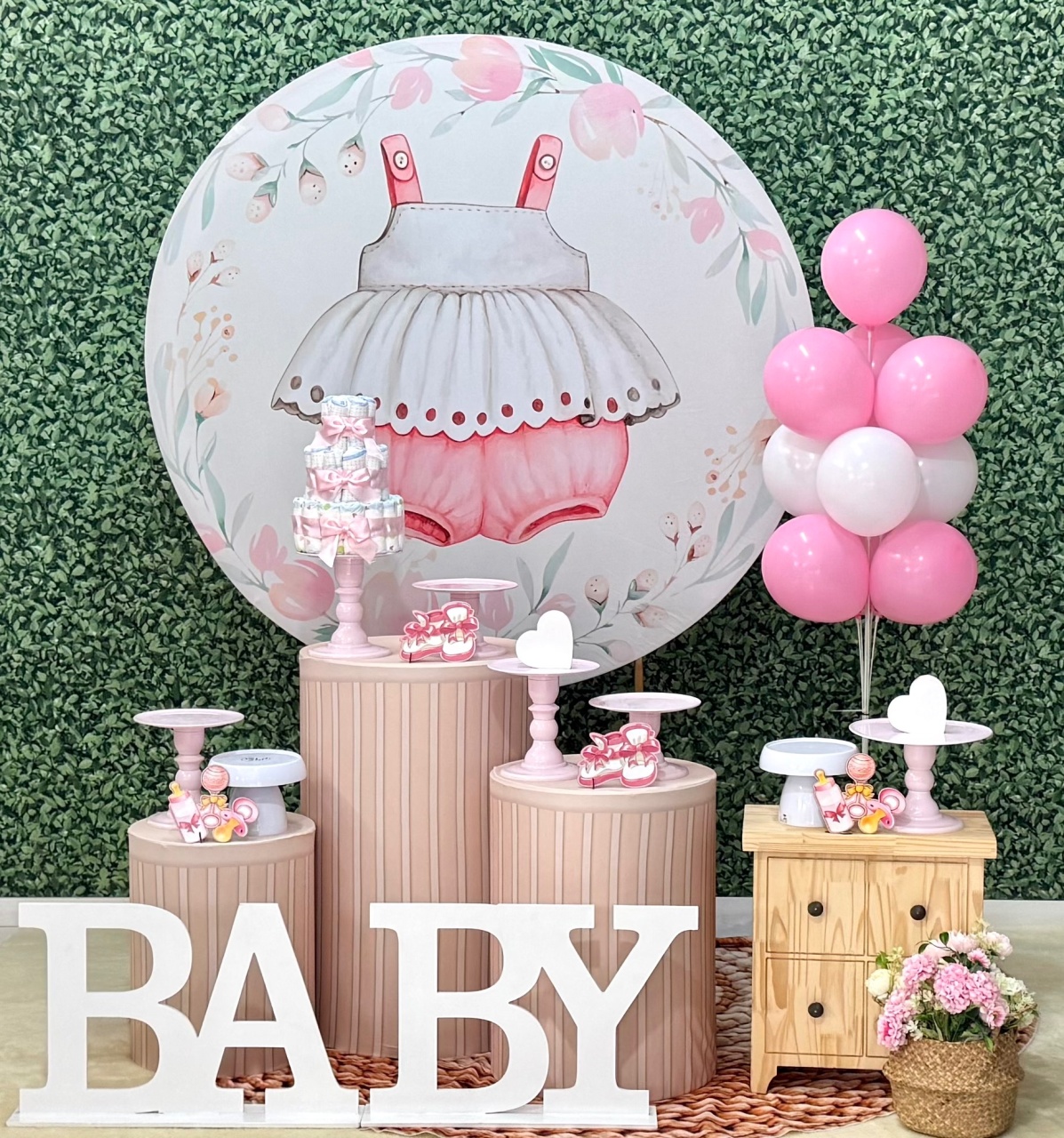 Chá de Bebé Roupinha Rosa - SofistiqueDecor