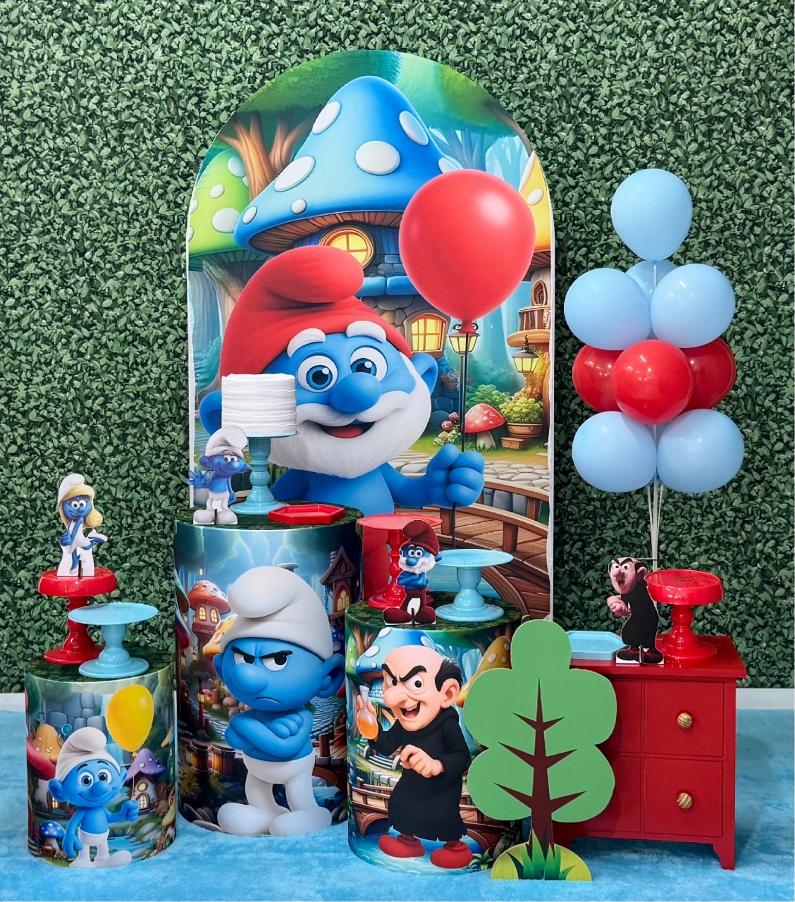Smurf Com Painel Romano - SofistiqueDecor