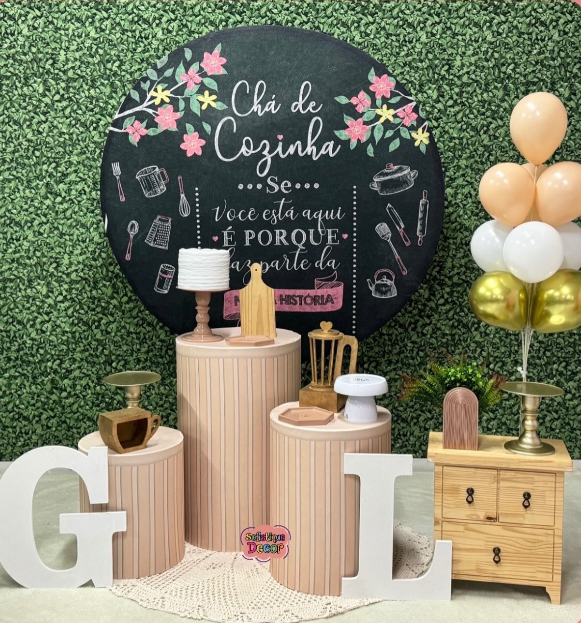 Chá de Cozinha Preto E Bege  - SofistiqueDecor