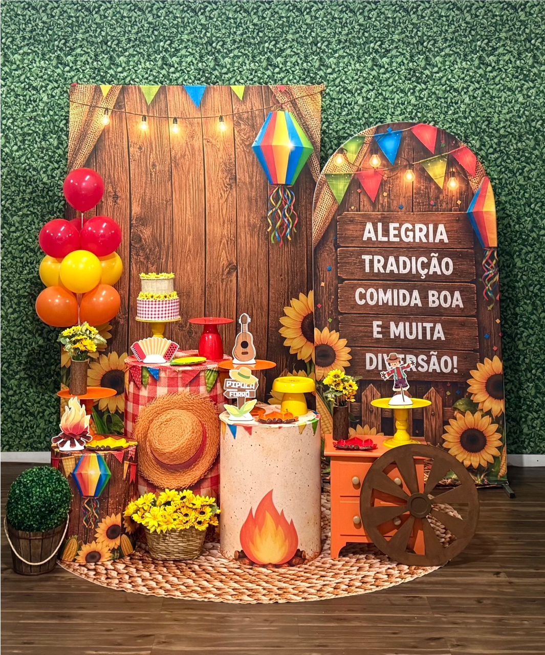 Festa Junina Modelo 1 Com Painel Romano E Retangular - SofistiqueDecor