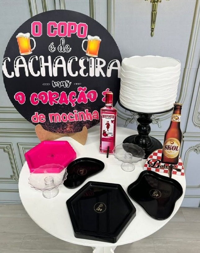 Copo Cachaceira Coração Moçinha - Mini - SofistiqueDecor