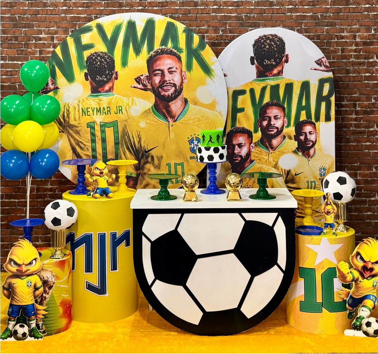 Copa Neymar Futebol - Modelo 2 Painel Lateral Mesa - SofistiqueDecor