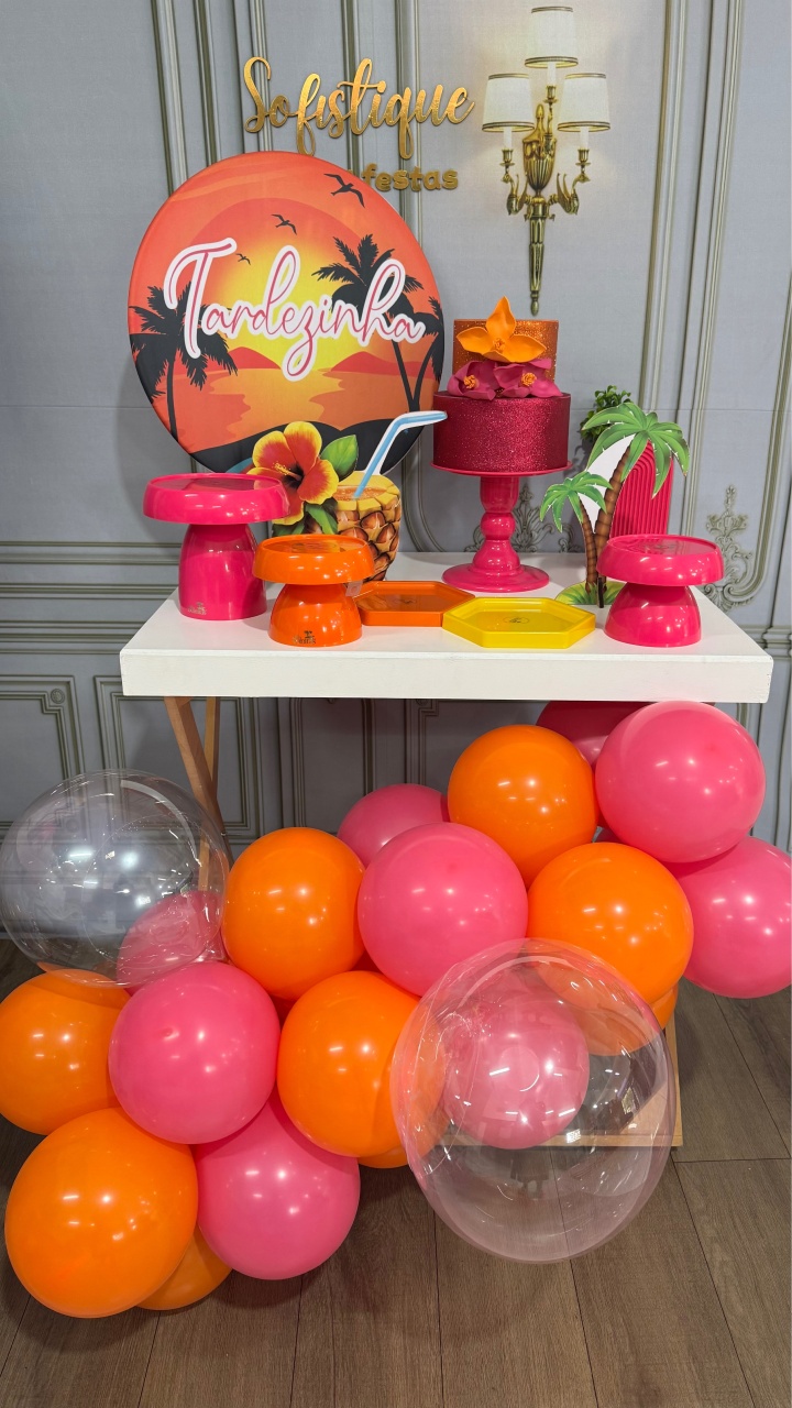 Arranjo de Balões Para Mesa Com Bubble - SofistiqueDecor