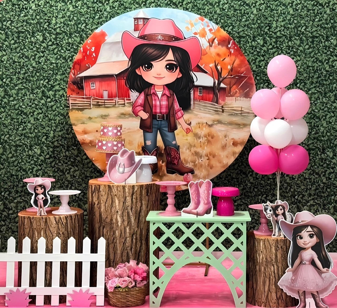Boiadeira Fazendinha Rosa 6  - SofistiqueDecor