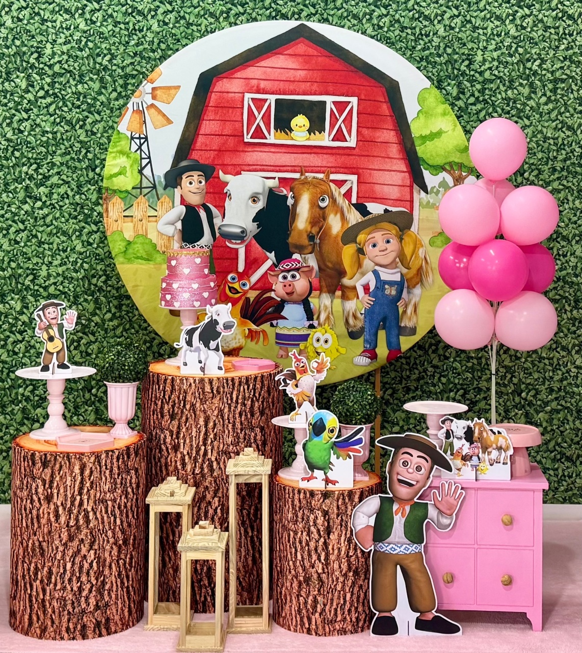 A Fazendinha Do Zenon Rosa - SofistiqueDecor
