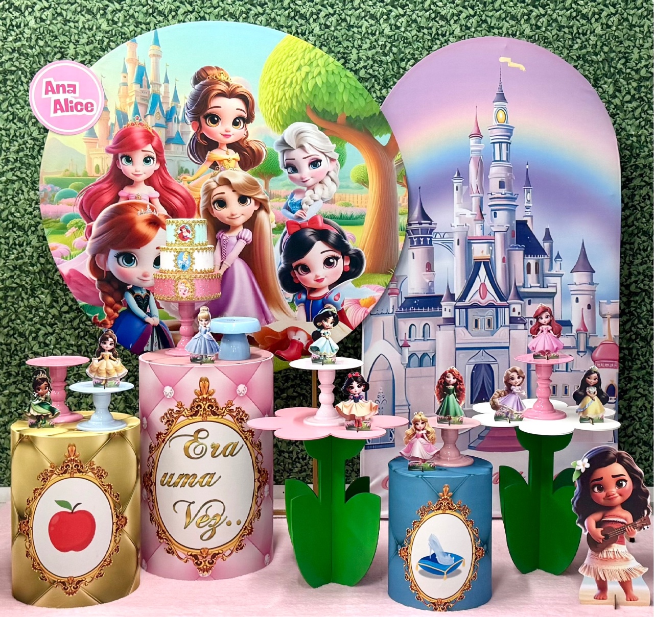 Princesa Cute Com Painel Lateral Romano - SofistiqueDecor