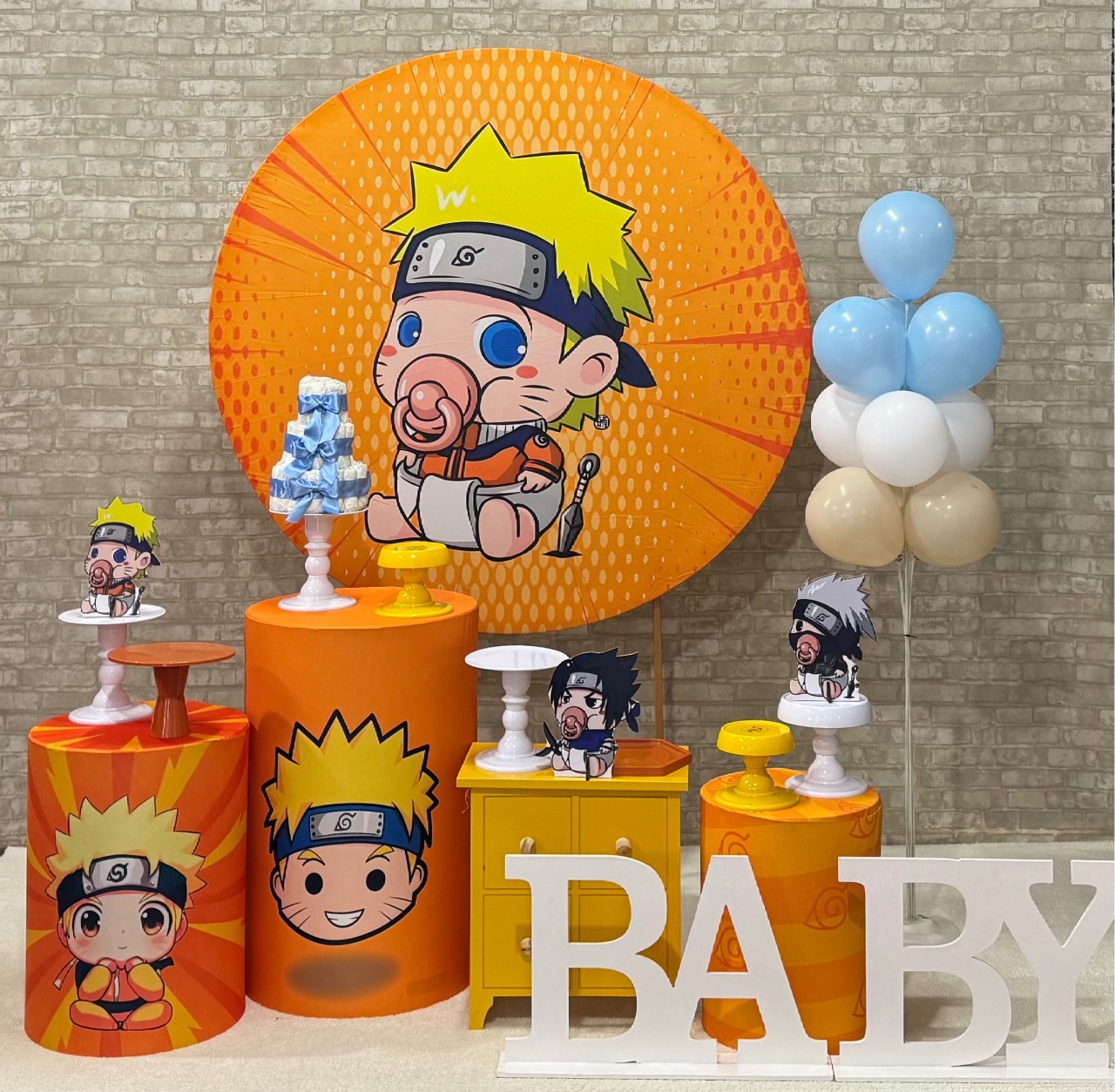 Naruto Chá de Fraldas Cute Baby - SofistiqueDecor