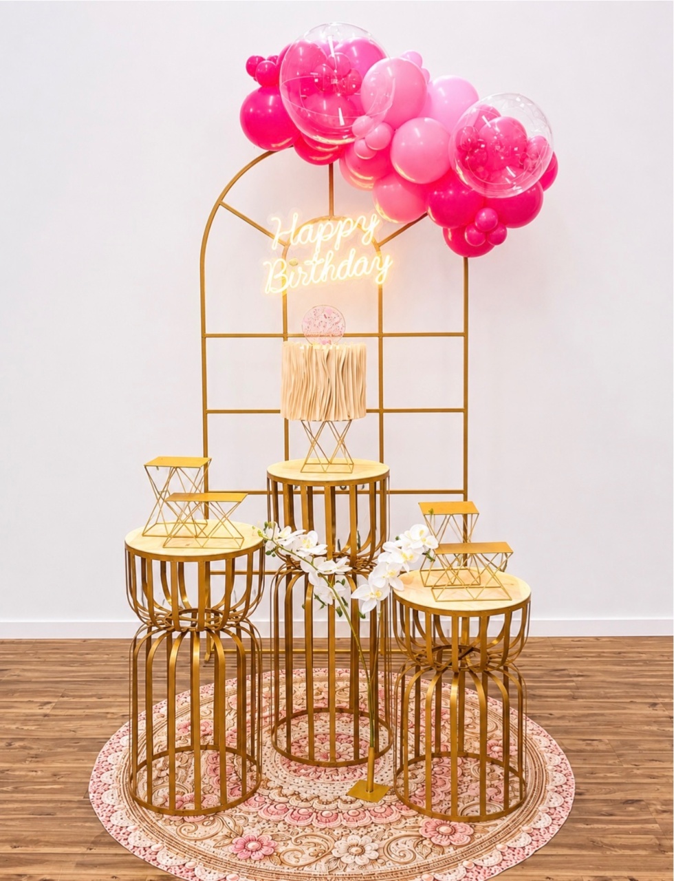 Happy Birthday Premium Rosa - SofistiqueDecor