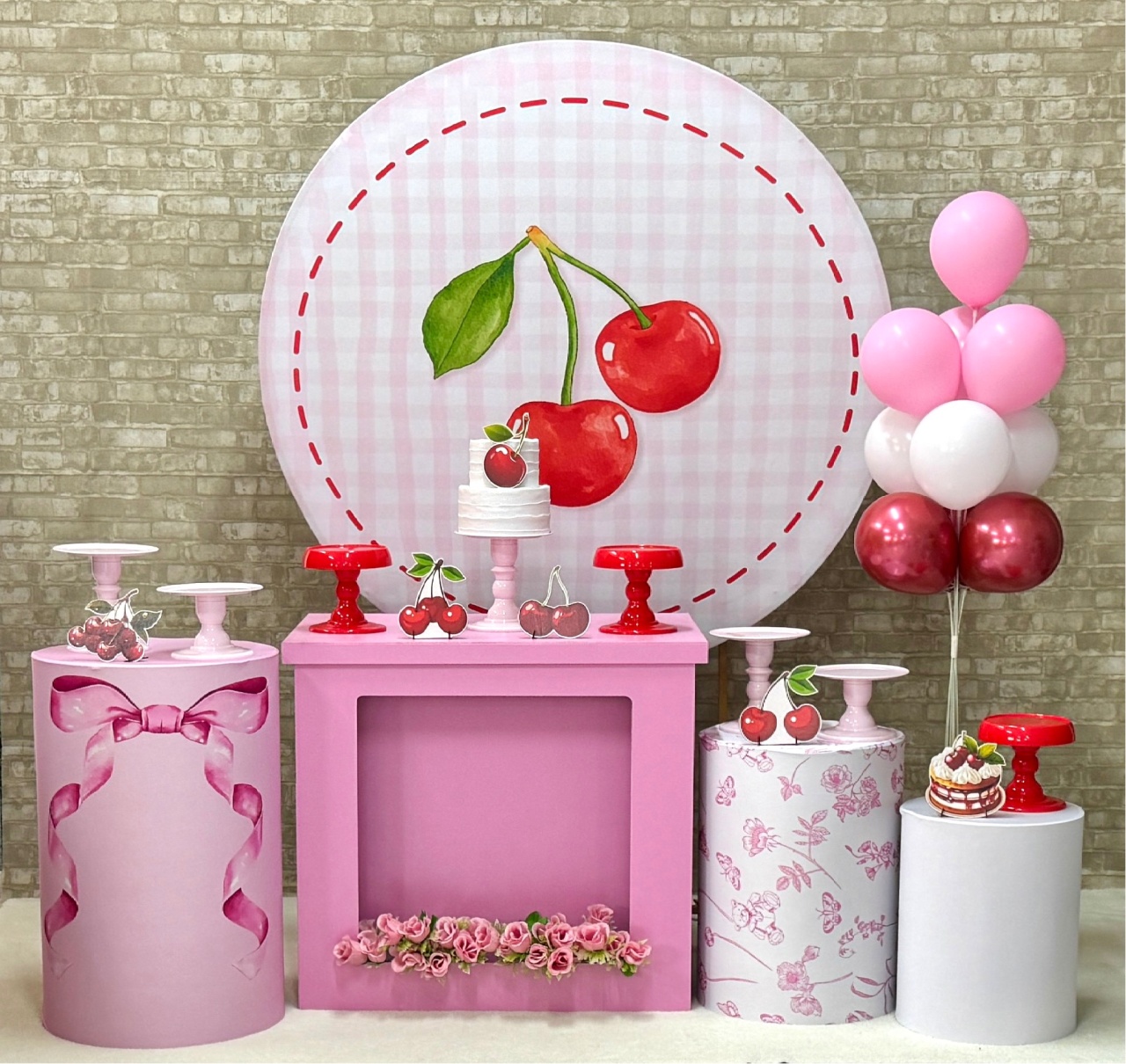 Cerejinha Com Mesa Floreira  - SofistiqueDecor