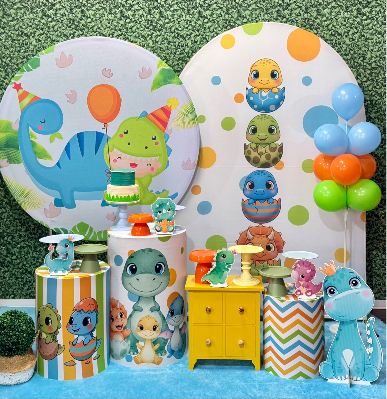 Dinossauro Cute 4 Com Painel Lateral - SofistiqueDecor