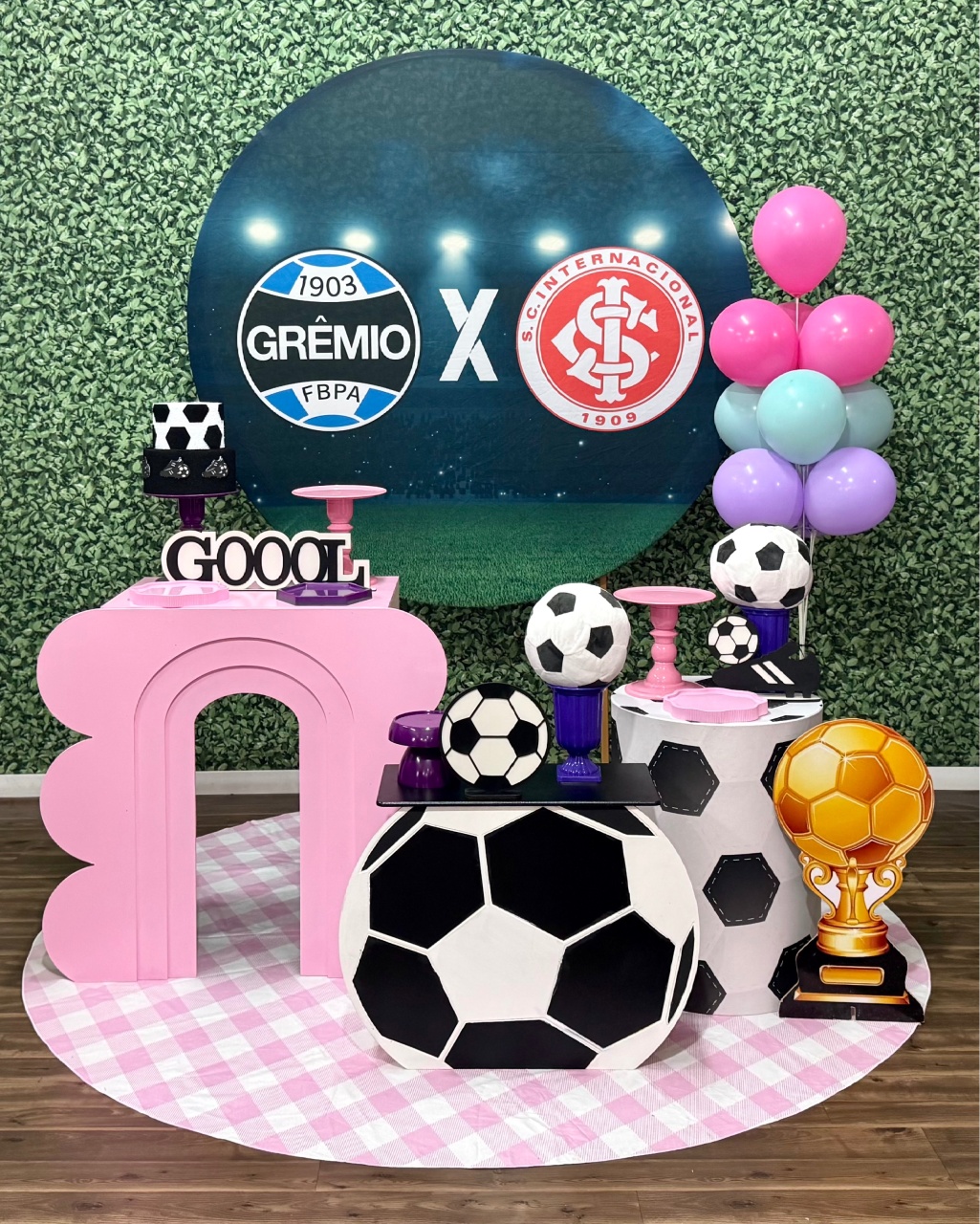 Futebol Menina Rosa Grenal - Modelo 4 - SofistiqueDecor