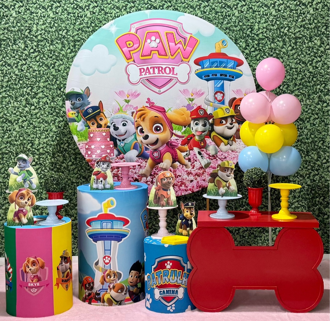 Patrulha Canina Rosa Menina 4 - SofistiqueDecor