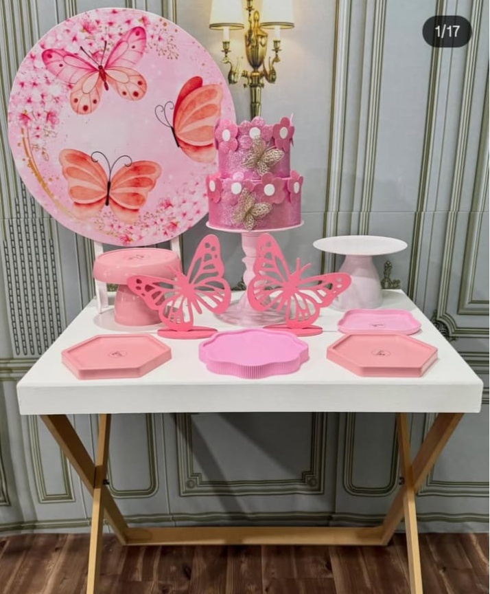 Borboletas Rosa - Mini Festa - SofistiqueDecor