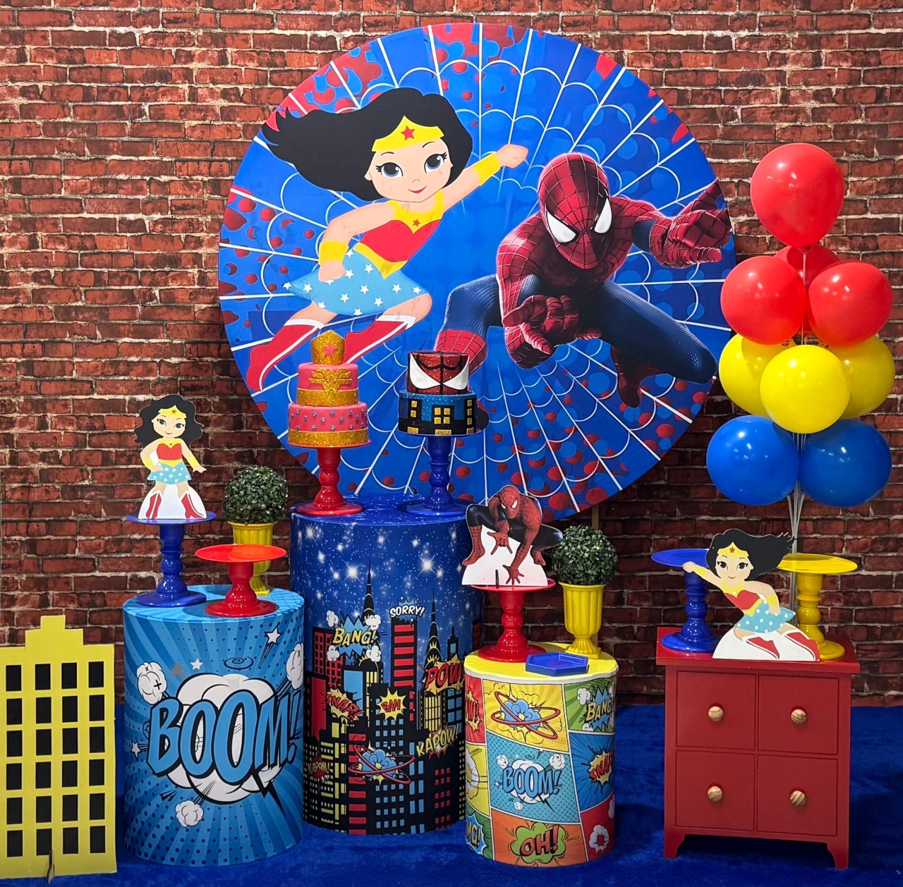Mulher Maravilha E Homem Aranha  - SofistiqueDecor