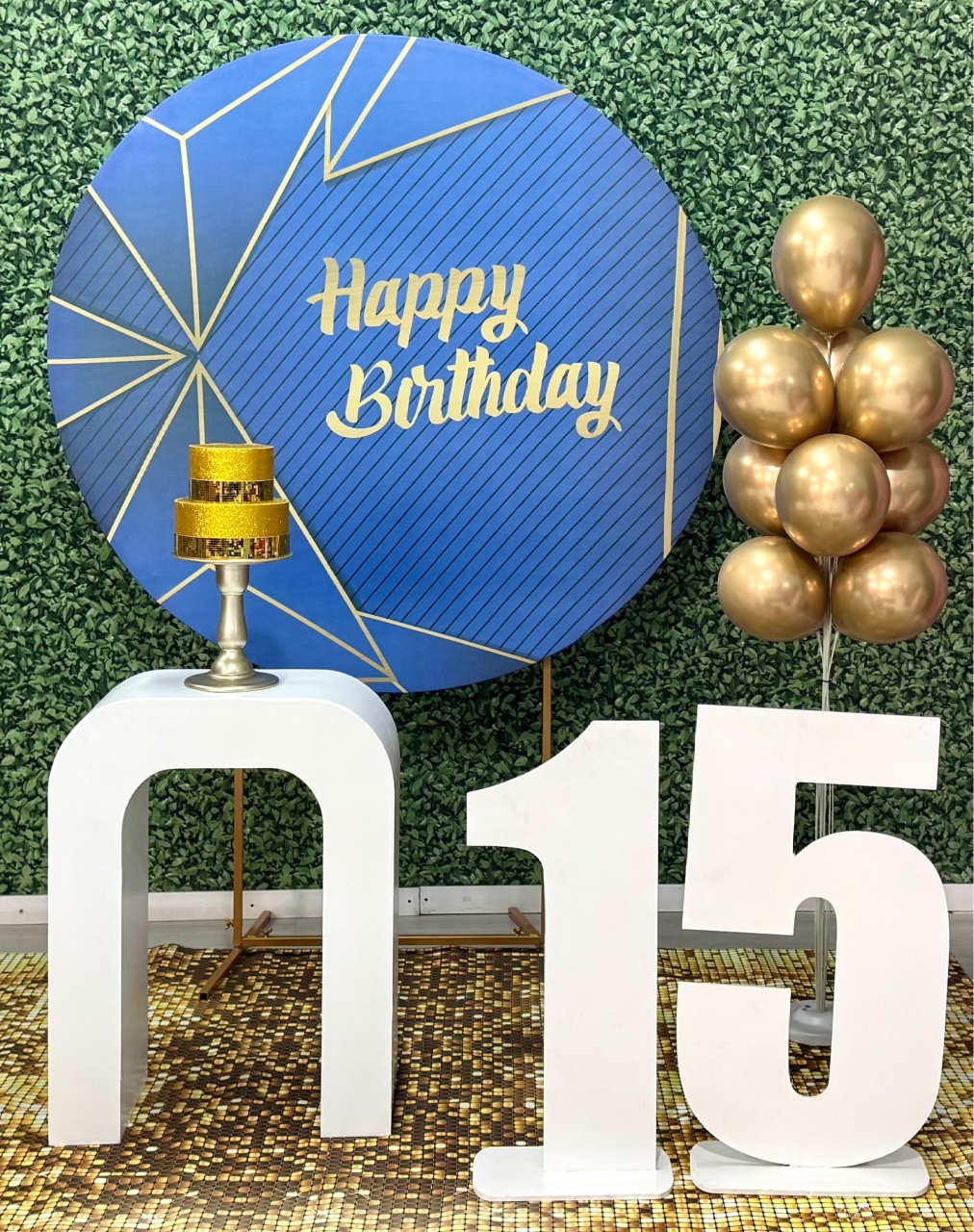 Happy Birthday 15 Anos Azul - SofistiqueDecor